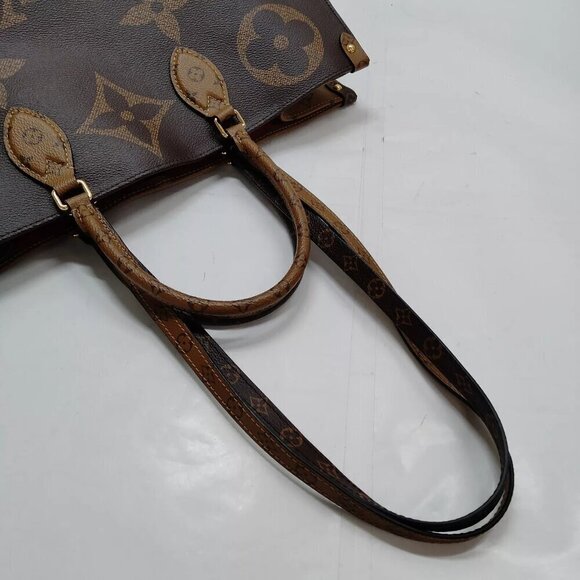 100% Authentic Louis Vuitton  On the Go GM Brown Monogram Giant Tote Bag - Picture 6 of 16